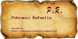 Pohrancz Rafaella névjegykártya